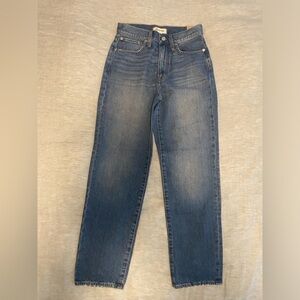 Madewell Perfect Vintage Straight Jeans Blue Wash Size 29